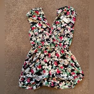 BCBG MAXAZRIA Floral Romper Never worn with tags